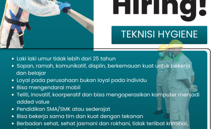 Lowongan Teknisi Hygiene Tangerang